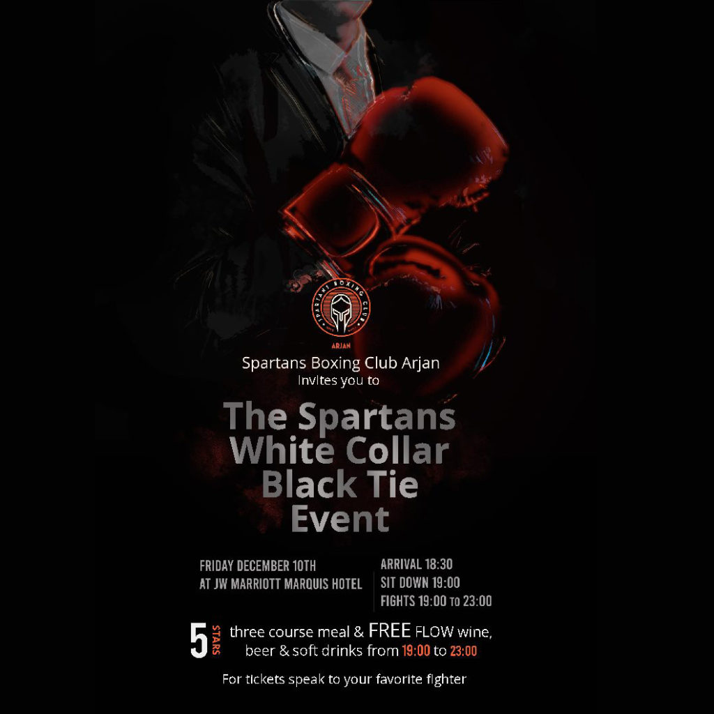 Spartans Boxing Club Spartans white collar Dubai
